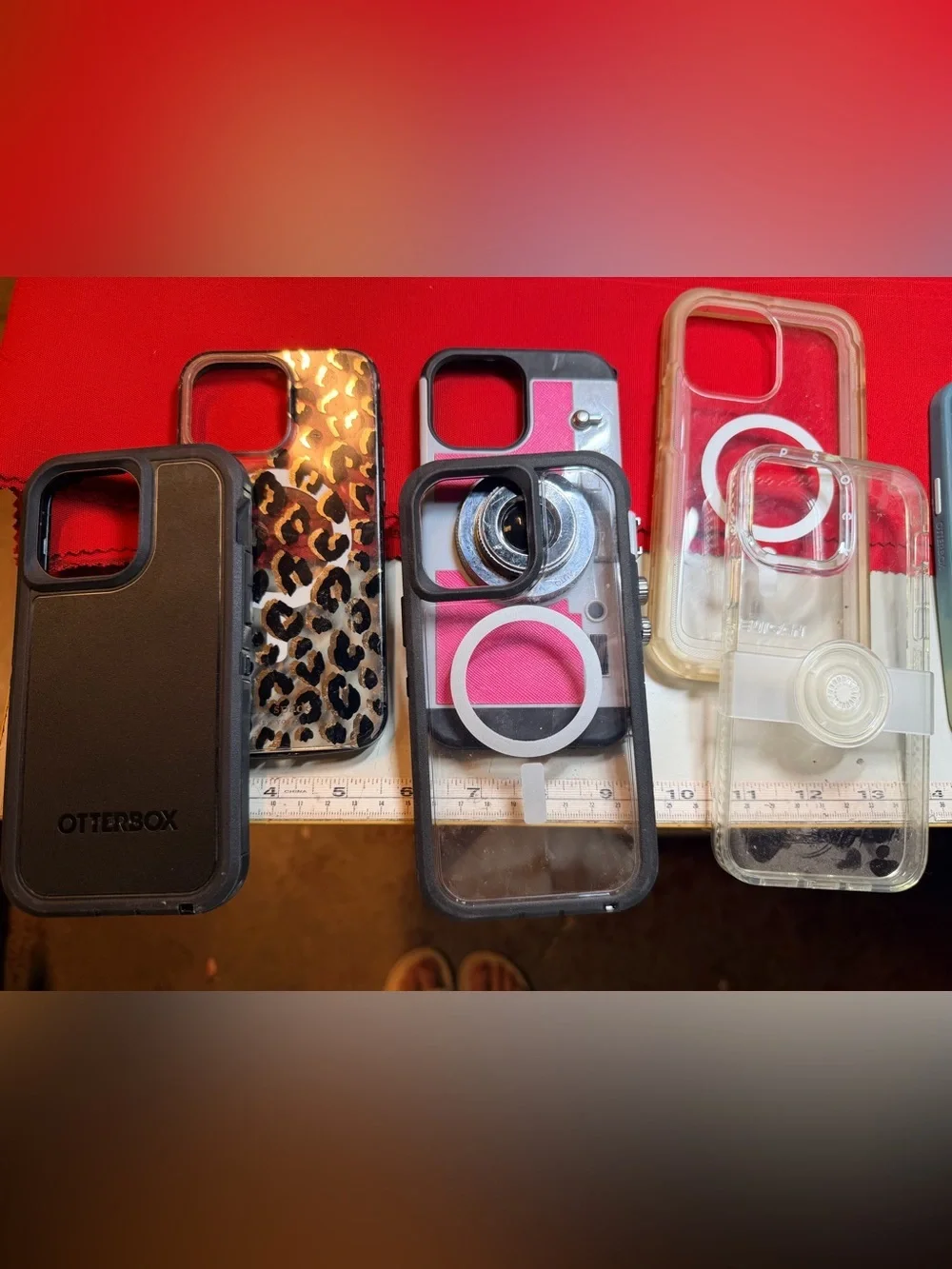 IPhone 14 Pro Max cases all with MagSafe Ring except camera case - Pink Accent